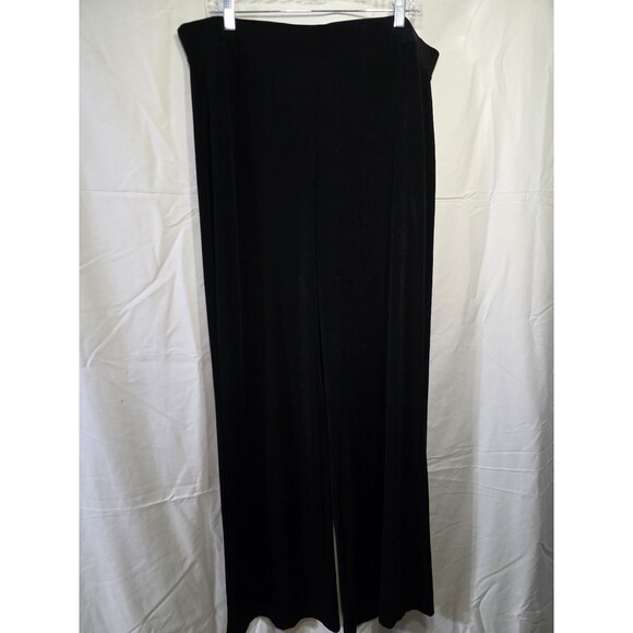 Chico's Pants - Chico's Travelers 3T Black Wide Leg Velvet Pants US 16/18